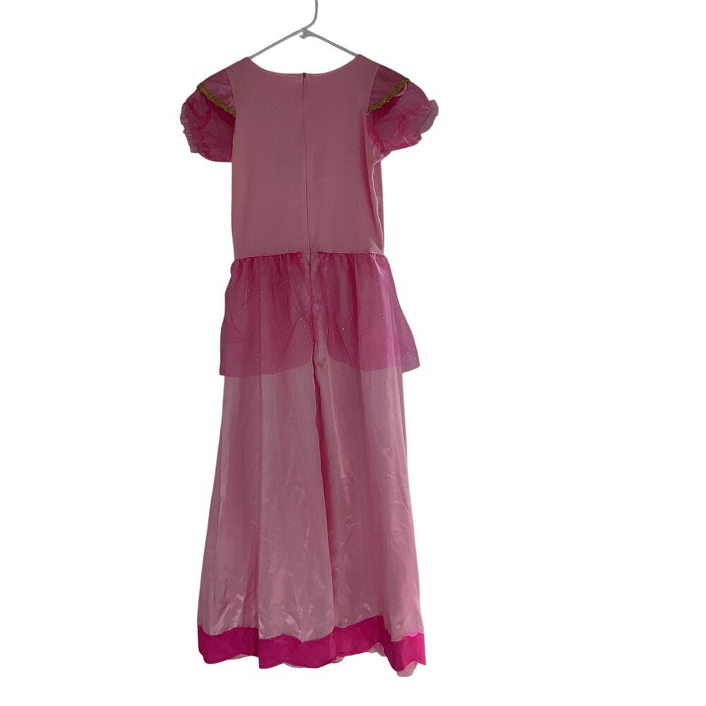 Princess Peach Inspired Pink Costume Dress Women Fairy Tale Tulle Midi Small - Picture 7 of 7